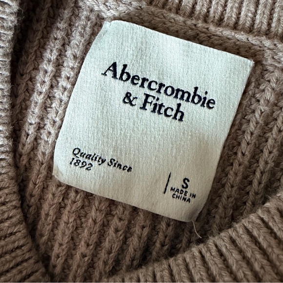 Abercrombie & Fitch Women’s Beige Crewneck Vest Sweater, Cotton Blend, Small - Picture 6 of 11